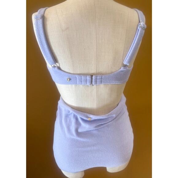 Victoria's Secret 2 Piece Bikini Set Womens Size 36C Blue Polyester Wide Strap - Picture 5 of 10